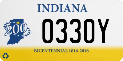 IN license plate 033OY