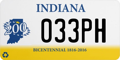 IN license plate 033PH