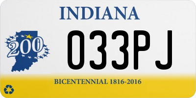 IN license plate 033PJ