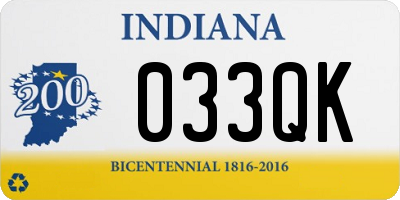 IN license plate 033QK