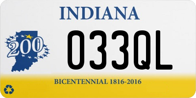 IN license plate 033QL