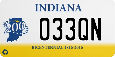 IN license plate 033QN