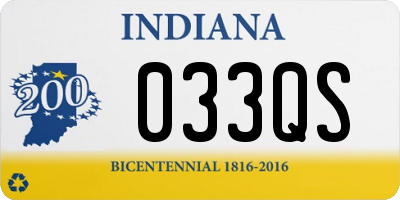 IN license plate 033QS