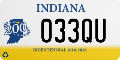 IN license plate 033QU