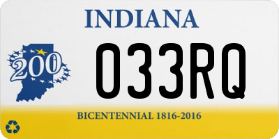 IN license plate 033RQ