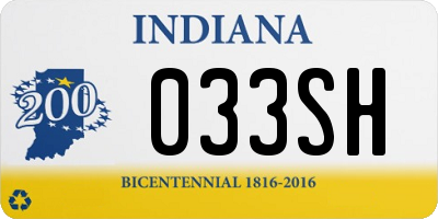 IN license plate 033SH