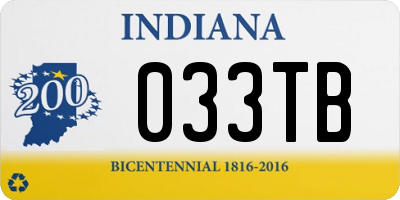 IN license plate 033TB