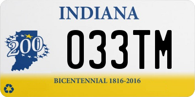 IN license plate 033TM