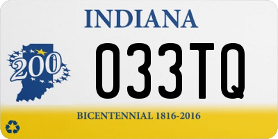 IN license plate 033TQ