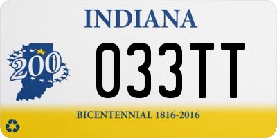 IN license plate 033TT