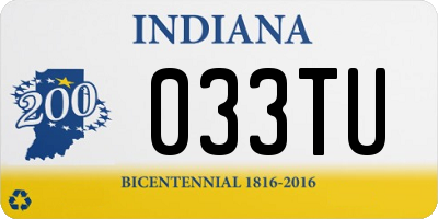 IN license plate 033TU