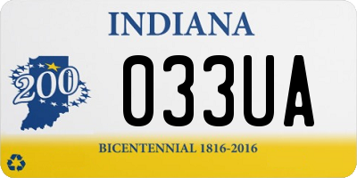 IN license plate 033UA