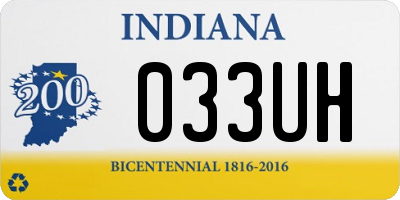 IN license plate 033UH