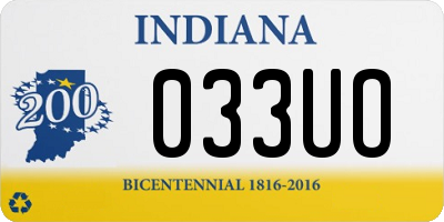 IN license plate 033UO