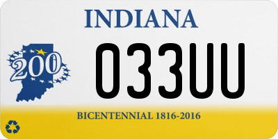 IN license plate 033UU