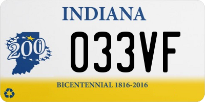 IN license plate 033VF