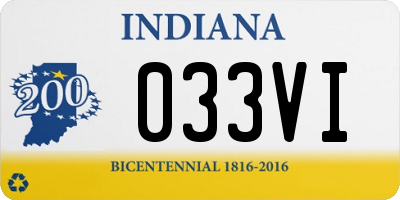 IN license plate 033VI