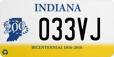 IN license plate 033VJ