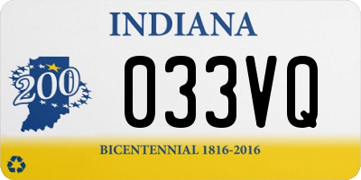 IN license plate 033VQ