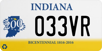 IN license plate 033VR