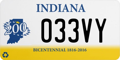 IN license plate 033VY