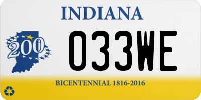 IN license plate 033WE