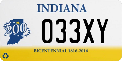 IN license plate 033XY