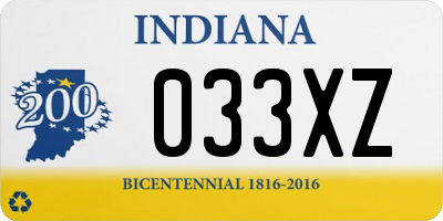 IN license plate 033XZ