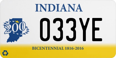 IN license plate 033YE