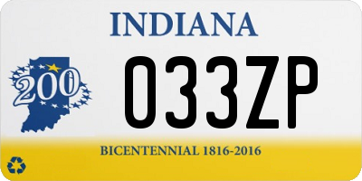 IN license plate 033ZP