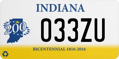 IN license plate 033ZU