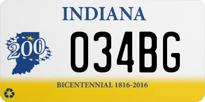 IN license plate 034BG