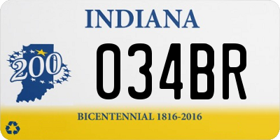 IN license plate 034BR