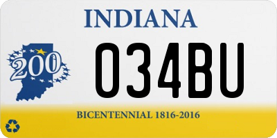 IN license plate 034BU