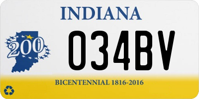 IN license plate 034BV