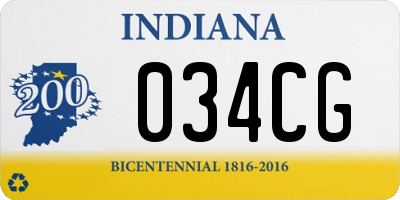 IN license plate 034CG