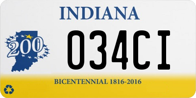 IN license plate 034CI