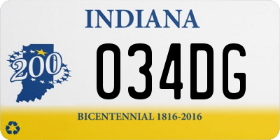 IN license plate 034DG