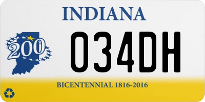 IN license plate 034DH