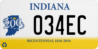 IN license plate 034EC