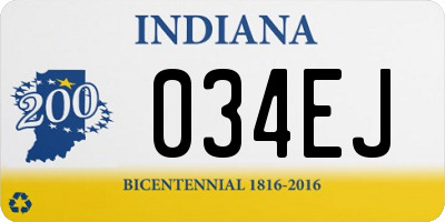 IN license plate 034EJ