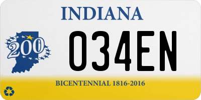IN license plate 034EN