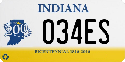 IN license plate 034ES