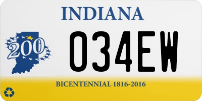 IN license plate 034EW