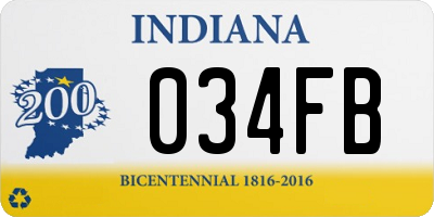 IN license plate 034FB