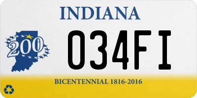 IN license plate 034FI