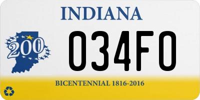IN license plate 034FO