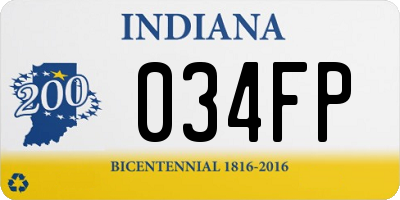 IN license plate 034FP