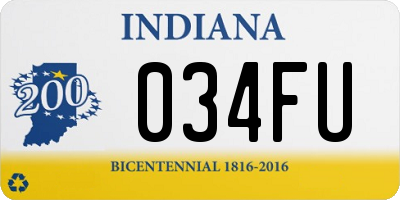 IN license plate 034FU