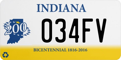 IN license plate 034FV